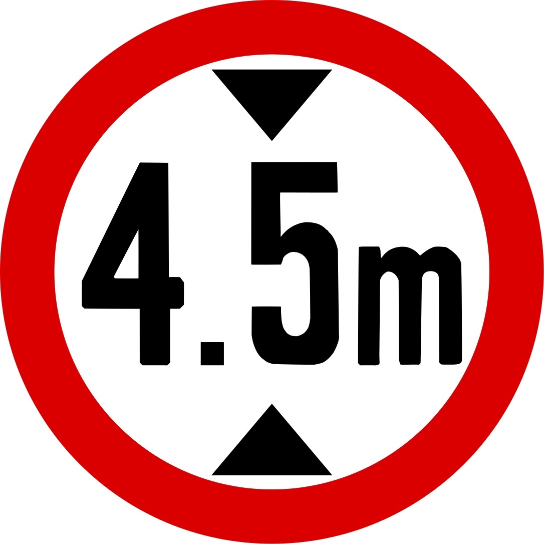 No vehicles over height shown